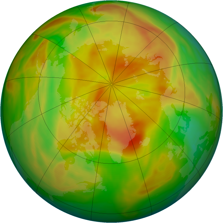 Arctic ozone map for 02 May 2005